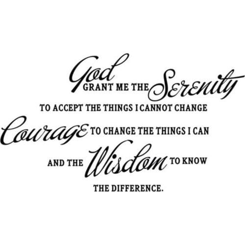 GOD GRANT ME THE SERENITY PRAYER BIBLE Art Quote Vinyl Wall Stickers Decal Decor