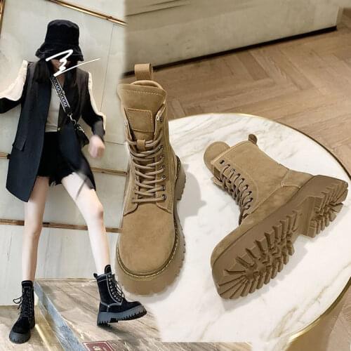 2021 Ins Hot Western Boots Genuine Leather Stretch Patchwork Round Toe Thick Med Heel Slip on Platform Leisure Ankle Boots