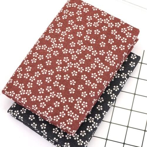 Buulqo Flower printed fabric Retro upholostery cotton and linen fabric by meter DIY sofa pillow cloth tablecloth linen fabric