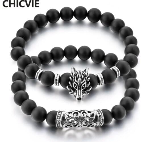 CHICVIE Animal custom Distance Wolf Bracelets & Bangles Charms For Women & Men Jewelry Making Luxury Brand Bracelets SBR180078