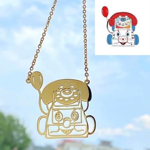 Customized Childrens Drawing Necklace Keychains Kids Art Child Artwork Personalized Necklace Jewelry Christmas Gift For Kids