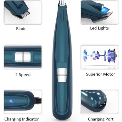 Dog Grooming Clippers Cordless Cat And Small Dogs Clipper Low Noise Electric Pet Trimmer For Trimming The Hair Around Paws