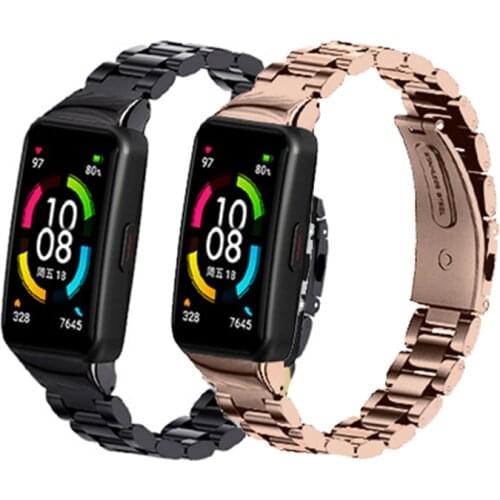 Metal Bracelet for Huawei Band 6 Strap Stainless Steel Replacement Watch Band for Honor Band 6 Smart Watch Wristband Accessories
