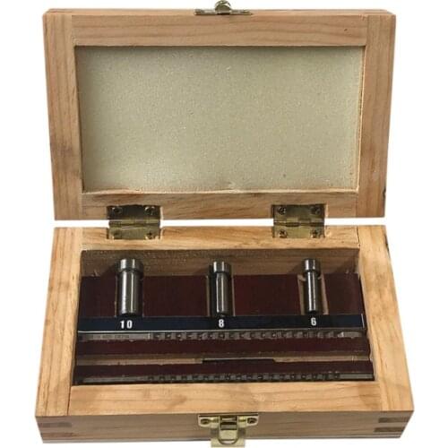 HSS Keyway Broach Set Metric Sized 6pcs 2mm 3mm Broaches 6/8/10 Collared Bushings with Shims CNC Cutting Tools knife