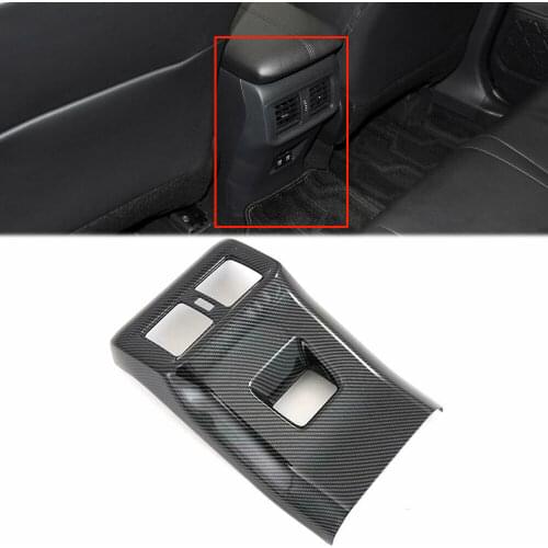 For Toyota RAV4 2019 2020 Carbon Fiber Style Car Rear Seat Air Vent Cover Trim 1pcs