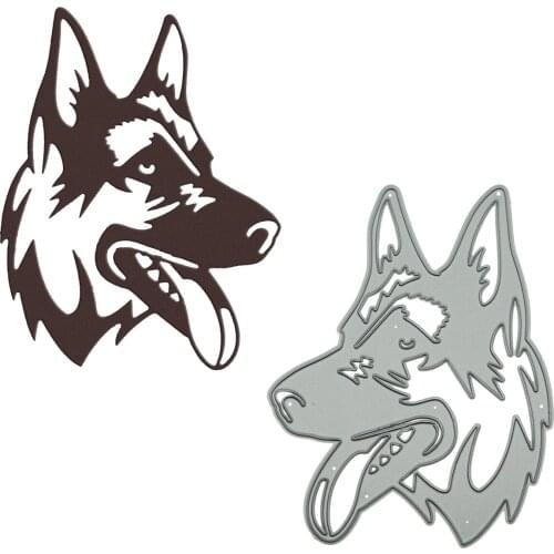 German Shepherd Dog Metal Cutting Dies Scrapbooking Craft Paper Cutter For Clipart Card Photo Album Decorating Punch Stencils
