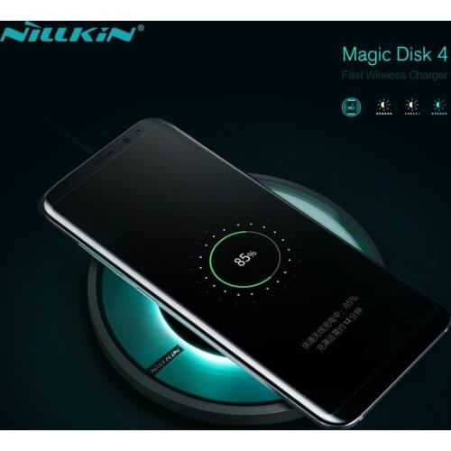 Nillkin Magic Disk 4 Wireless Fast Charger for iPhone X 8 7 6 Plus Qi Fast Charging Pad for Galaxy S6 S7 Edge S8 Plus Charger