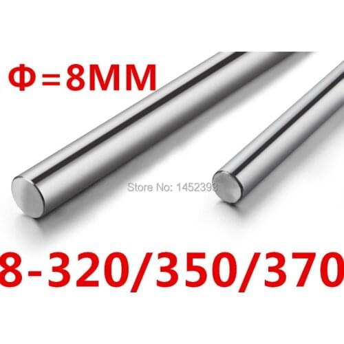 All New 8mm linear shaft L320/350/370mm Linear rail round shaft 8mm guide rail for 2pcs each length