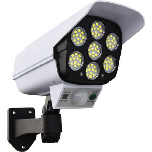 New product of LED solar simulation camera monitor anti-theft lamp remote webcam induction lamp for outdoor wall lamp