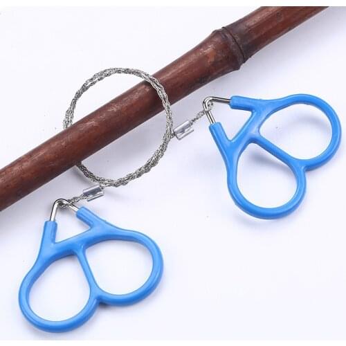 Portable Outdoor Practical Stainless Steel Chain Saw Hand Chain Saw for Camping Hiking Wire Saw EDC Emergency Survival Tools