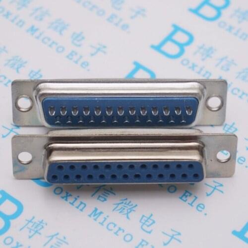 100PCS/LOT DB25 hole serial connector 25 hole Female or Male Serial head lug Serial Plug 2 rows