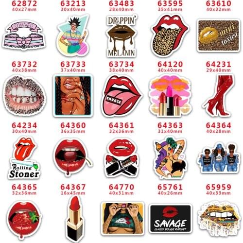 DIY Craft Supplies Sewing Accessories Cartoon Cosmetics Printed Planar Resins Mold 30 Pieces. PR-62872