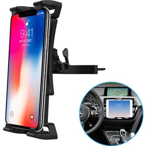 Vmonv Adjustable Car CD Slot Tablet Phone Car Holder for iPhone X 8 Samsung 4-13 Inch Tablet Stand for iPad Air Mini Pro 12.9