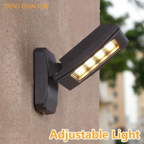 Adjustable LED Outdoor Lighting home industrial wall light Lamp Exterior Porch Lights for balcony hallway aisle Corridor 12W