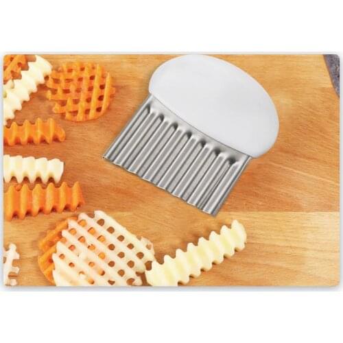 French Fries Cutter Vegetable Potato Chips Making Peeler Wavy Edged Knife Fruit Shredder Slicer Kitchen Tool Accessories
