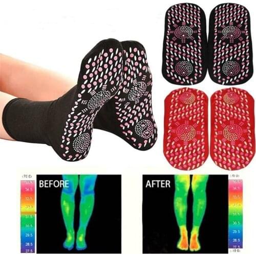 Self-heating Thigh High Socks Unisex Self Heated Stockings Tour Magnetic Therapy Comfortable Winter Warm Massage Woman Socks