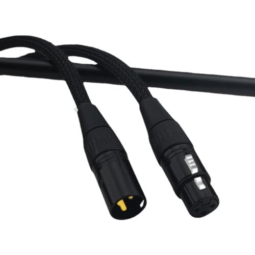 Audiophile 6N Copper HiFi XLR Balanced Cable Gold-plated Plug Microphone Mixer Audio Line