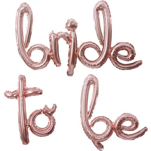 Bride to be balloon rose gold letter aluminum foil balloon wedding party decoration BRIDE TO BE set bachelor party balloon