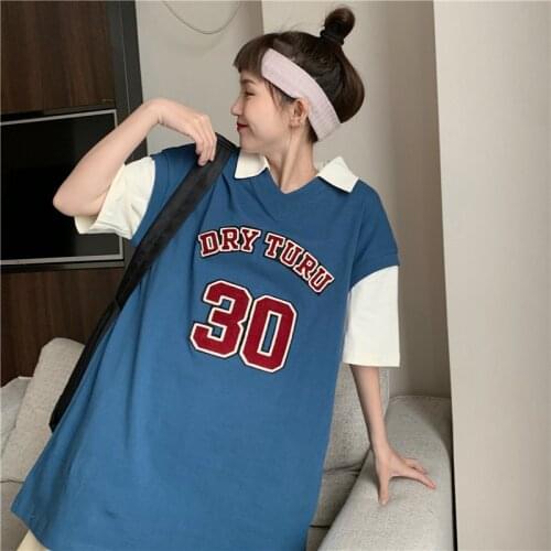 Female korean harajuku Retro loose ins letter T-shirt womens T-shirts tops Japanese kawaii Ladies Ulzzang clothes for women