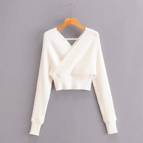 2021 New Spring Fashion Women V-neck Sweaters Knit Women Jumpers Women Fashion Clothing