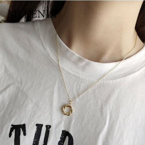 MLKENLY Chocker 925 Silver Chain Choker Necklace For Women INS style Goddess Garland Necklaces Pendants Collares Mujer collier