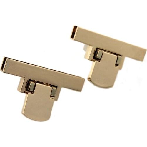 1pcs Zinc Alloy Metal Folding Lock Fashion Durable Lock Clasp Leather Craft Women Bag Handbag Shoulder Bag Purse DIY Hardware