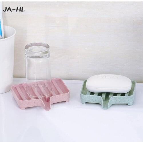 1 Pcs Tray Soapbox Shower Soap Tray Tool Soap Dish Plate Holder Sponge Holder Pp Wheat Straw Storage Rack Drain Soap Box