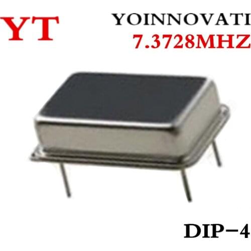 10PCS/Lot 7.3728M Crystal Oscillator 7.3728MHz 20.80*13.20*5.08mm Rectangular crystals XO14-7.3728MHz