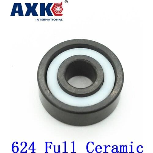 2019 Rushed Rodamientos Axk 624 Full Ceramic Bearing ( 1 Pc ) 4*13*5 Mm Si3n4 Material 624ce All Silicon Nitride Ball Bearings