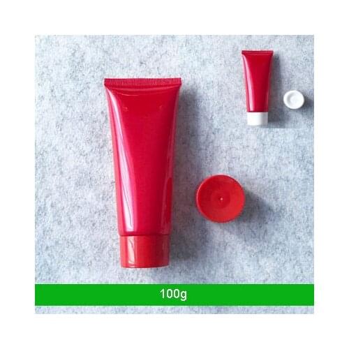 300pcs 100g 100ml High Class Empty Red Eye Cream Storage Tube, Cosmetic Soft Hose Containers,Squeeze Skin Care Cream Soft Tube