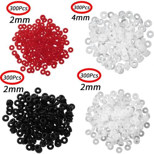 300 Silicone Ring Spacer Fixed Wax Line Positioning Stopper Bracelet Necklace Transfer Bead Rubber Spacer for DIY Jewelry Making