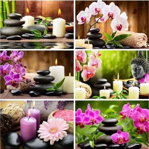 Diy 5d Diamond Painting Zen Buddha Home Furnishing Ornaments Full Square Round Diamond Cross Stitch Set Mosaic Beaded Embroidery