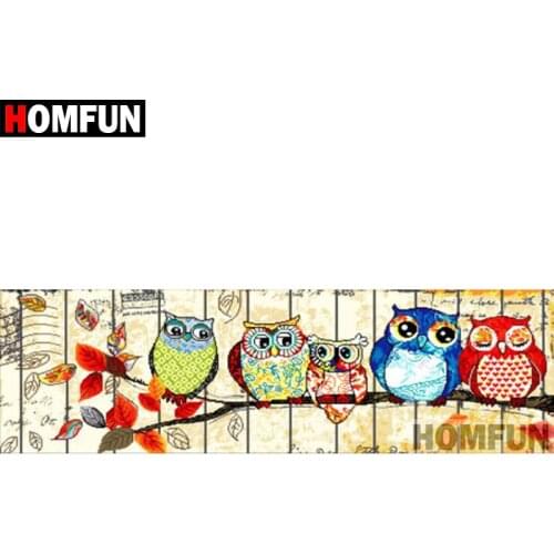 HOMFUN Full Square/Round Drill 5D DIY Diamond Painting "Cartoon owl" 3D Embroidery Cross Stitch 5D Home Decor Gift A08047