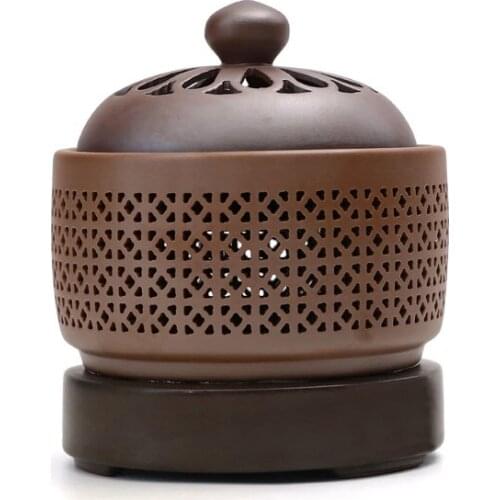 Incense Burner Electric Porcelain Essential Oils Aromatherapy Burner Zen Decor Wood Incense Burner Incensario Room Smell AC50IB