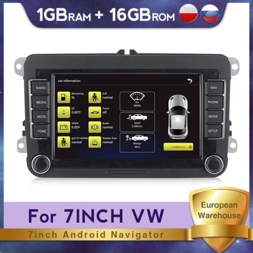 2 Din Android Navigator For VW/Volkswagen/Golf/Passat/Touran/Skoda/Octavia/Polo/Seat Car Multimedia Player GPS Radio 2din No DVD