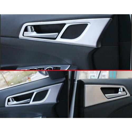 For Hyundai Tucson 2016-2018 ABS Pearl Chrome Interior Car Decoration Door Handle Cover Trim Molding