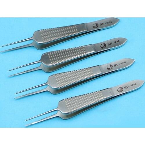 Double eyelid hook tweezers eyelid fine beauty fat tweezers no hook tethered tweezers ophthalmic clamp platform