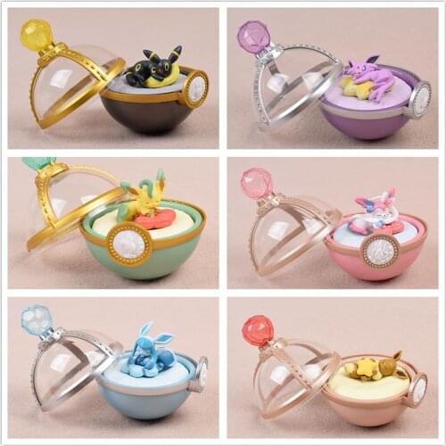 Eeveelution Sylveon Umbreon Dreaming Case Series Action Figure Toy Pokemones Finger Toy Lovely Girls Decoration Gifts for Kids