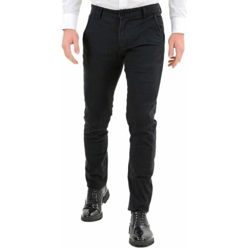 Elegant mens pants Slim Fit spring black trousers cotton light