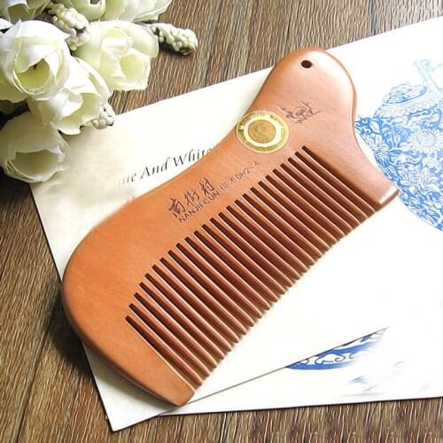 Mini Natural Peach Wood Combs Close Teeth Anti-stat Head Massage Hair Wooden Styling Tool Hairbrush Beauty Accessories Hair Comb