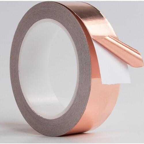 20 Meters Single Side Conductive Copper Foil Tape Strip Adhesive EMI Shielding Heat Resist Tape