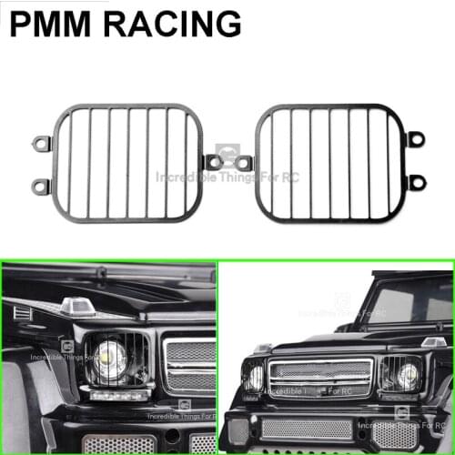 Headlight metal mesh cover Protective grille Climbing Modified pieces For 1/10 RC Crawler Car Traxxas TRX4 G500 TRX6 G63 parts