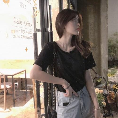 MISHOW Harujuku Kawaii Tops T Shirt Women Summer Korean Style Fashion Tshirt Ulzzang Black T Shirt Letter Printed Tee MX19B3441