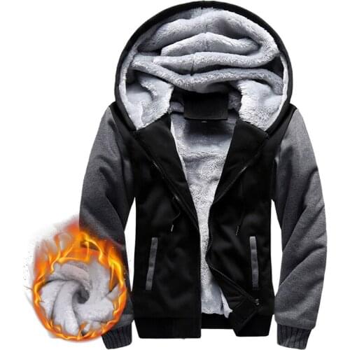 8 Colors Men Fleece Sweatshirts Casual Winter Classic Brand Windbreaker Warm Varsity Baggy Hoodie Outerwear Coat Jacket Male