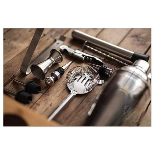 13-piece 350/550/750 Stainless steel Classic Cocktail Shaker Set Cocktail Cocktail Bar Set Mojito Bar Shaker Mixer Maker