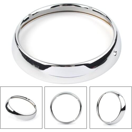7" Motorcycle Headlight Trim Ring Cover For Harley Touring Road King Electra Tri Glide CAO Chrome