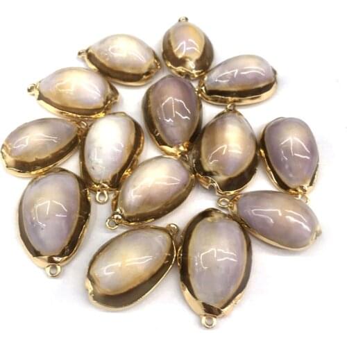 Natural shell purple shells Pendants Charms Necklace pendant for Jewelry Making DIY Bracelet Necklaces Accessories Size 20x32mm