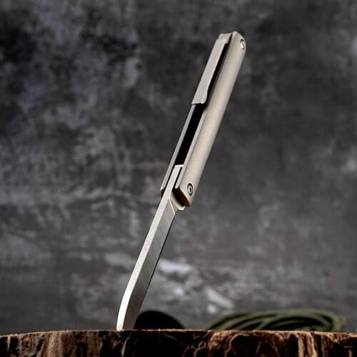 Titanium alloy S35VN blade pen knife outdoor creative personality mini pocket folding knife