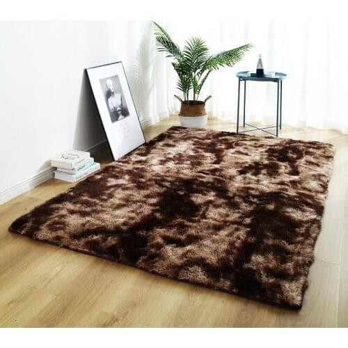 Mottled tie-dye gradient carpet living room coffee table mat soft and comfortable long-haired carpet Nordic modern bedroom rug