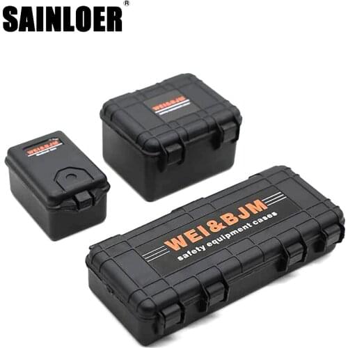 SAINLOER 3Pcs/set Plastic RC Car Storage Box Decoration Tool for Traxxas TRX4 Axial SCX10 90046 D90 1/10 RC Crawler Accessories